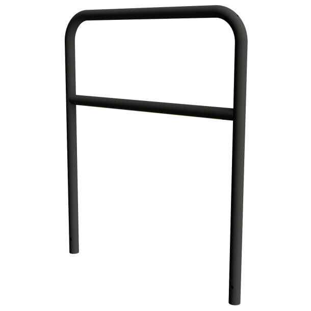 Tubular bracket made of tubular steel |  48 x 2.5 mm | with crossbar | and LED light strip | for casting in concrete